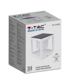 Ηλιακό Φωτιστικό Δαπέδου Κήπου V-TAC με Αισθητήρα Κίνησης IP65 Λευκό Θερμό 3000K – 6806