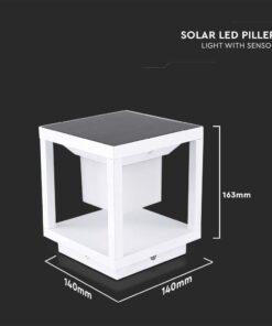 Ηλιακό Φωτιστικό Δαπέδου Κήπου V-TAC με Αισθητήρα Κίνησης IP65 Λευκό Θερμό 3000K – 6806