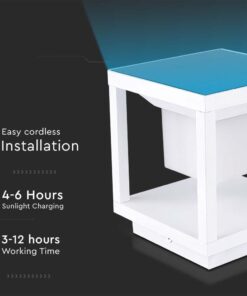 Ηλιακό Φωτιστικό Δαπέδου Κήπου V-TAC με Αισθητήρα Κίνησης IP65 Λευκό Θερμό 3000K – 6806