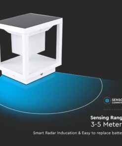 Ηλιακό Φωτιστικό Δαπέδου Κήπου V-TAC με Αισθητήρα Κίνησης IP65 Λευκό Θερμό 3000K – 6806