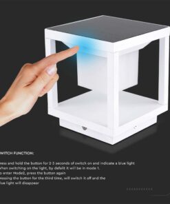 Ηλιακό Φωτιστικό Δαπέδου Κήπου V-TAC με Αισθητήρα Κίνησης IP65 Λευκό Θερμό 3000K – 6806