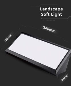 LED αδιάβροχη απλίκα 12W γωνία IP65 4000K φυσικό λευκό με μαύρο σώμα V-TAC – 6808