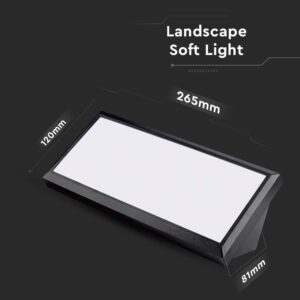LED αδιάβροχη απλίκα 12W γωνία IP65 4000K φυσικό λευκό με μαύρο σώμα V-TAC – 6808