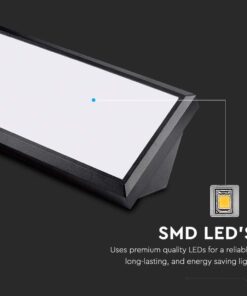 LED αδιάβροχη απλίκα 12W γωνία IP65 4000K φυσικό λευκό με μαύρο σώμα V-TAC – 6808