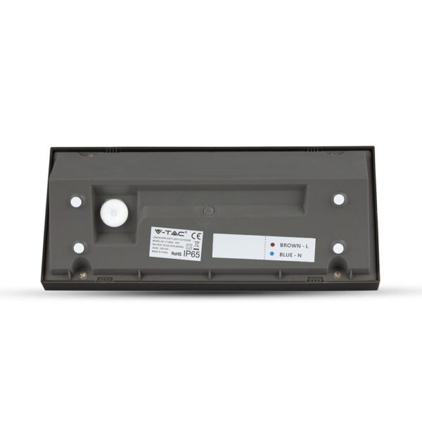 LED αδιάβροχη απλίκα 12W γωνία IP65 4000K φυσικό λευκό με μαύρο σώμα V-TAC – 6808
