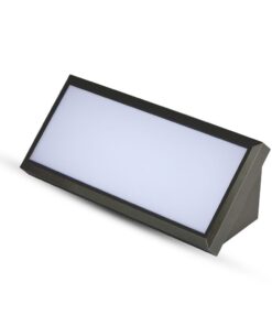 LED αδιάβροχη απλίκα 12W γωνία IP65 4000K φυσικό λευκό με μαύρο σώμα V-TAC – 6808
