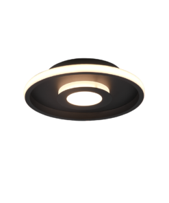 Φωτιστικό Οροφής Trio Lighting LED 28W Μαύρο Ματ Μεταλλικό Step Dimmable 3200lm IP44 3000K – 680810332