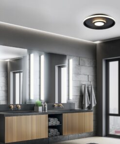 Φωτιστικό Οροφής Trio Lighting LED 35W Μαύρο Ματ Μεταλλικό Step Dimmable 4100lm IP44 3000K – 680819332