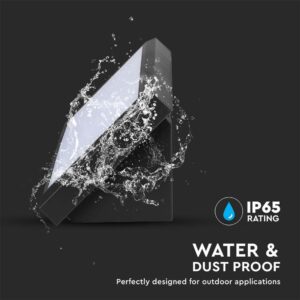 LED αδιάβροχη απλίκα 20W γωνία IP65 6400K ψυχρό λευκό με μαύρο σώμα V-TAC – 6812