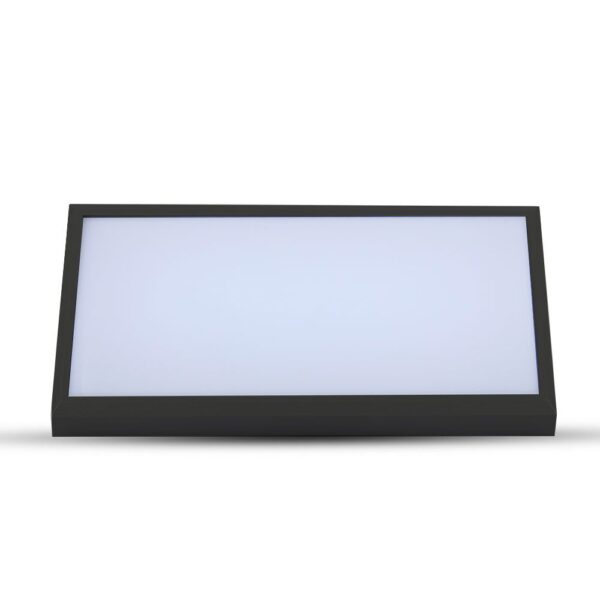 LED αδιάβροχη απλίκα 20W γωνία IP65 6400K ψυχρό λευκό με μαύρο σώμα V-TAC – 6812