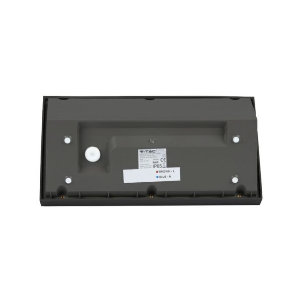 LED αδιάβροχη απλίκα 20W γωνία IP65 6400K ψυχρό λευκό με μαύρο σώμα V-TAC – 6812