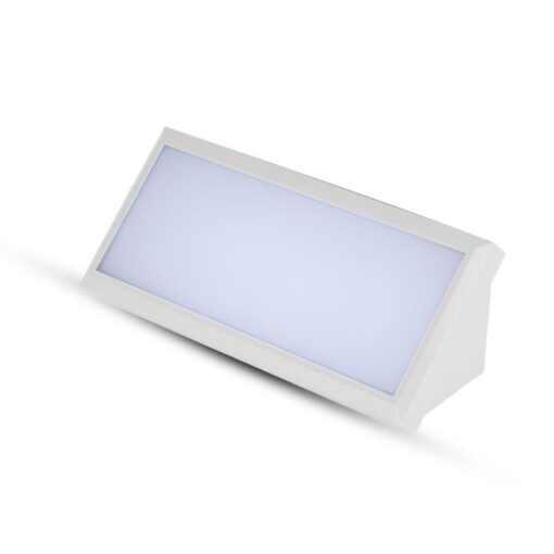 LED αδιάβροχη απλίκα 12W γωνία IP65 3000K θερμό λευκό με λευκό σώμα V-TAC – 6813