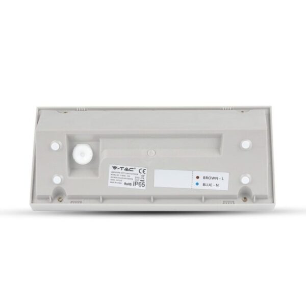 LED αδιάβροχη απλίκα 12W γωνία IP65 6400K ψυχρό λευκό με λευκό σώμα V-TAC – 6815