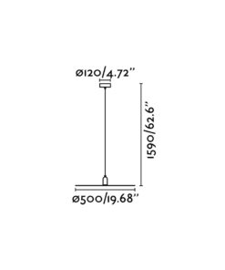 Faro Barcelona PLAT Κρεμαστό Φωτιστικό Μαύρου Χρώματος E27 60W- 68145