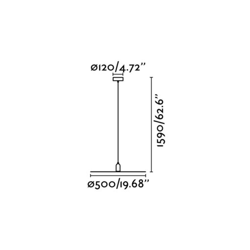 Faro Barcelona PLAT Κρεμαστό Φωτιστικό Λευκού Χρώματος- 68146