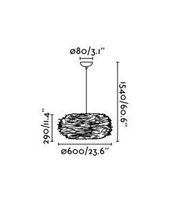 Faro Barcelona NIDO Κρεμαστό Φωτιστικό Καφέ Χρώματος 1XE27 60W- 68153