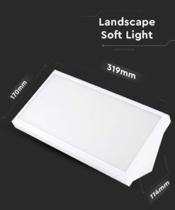 LED αδιάβροχη απλίκα 20W γωνία IP65 4000K φυσικό λευκό με λευκό σώμα V-TAC – 6817