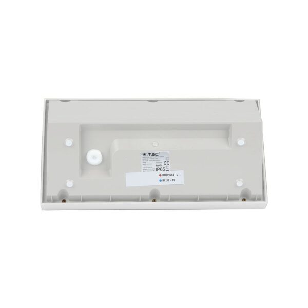 LED αδιάβροχη απλίκα 20W γωνία IP65 4000K φυσικό λευκό με λευκό σώμα V-TAC – 6817