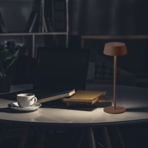 LED Επαναφορτιζόμενο Πορτατιφ 2W 3000Κ με Καφέ Σώμα  Dimmable  IP54 V-TAC – 6821