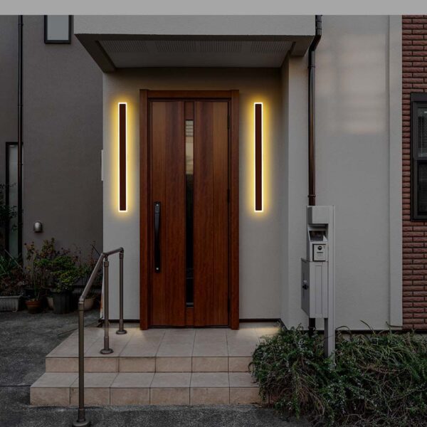 Επιτοίχιο Φωτιστικό Τοίχου 17W LED V-TAC Corten Γραμμικό IP65 Θερμό Λευκό 3000K – 6828
