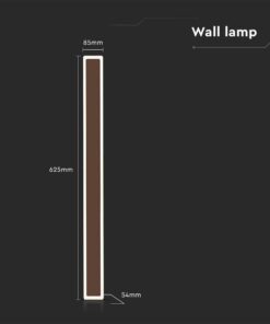 Επιτοίχιο Φωτιστικό Τοίχου 17W LED V-TAC Corten Γραμμικό IP65 Θερμό Λευκό 3000K – 6828