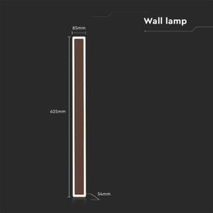 Επιτοίχιο Φωτιστικό Τοίχου 17W LED V-TAC Corten Γραμμικό IP65 Θερμό Λευκό 3000K – 6828