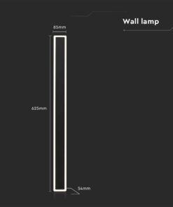 Επιτοίχιο Φωτιστικό Τοίχου 17W LED V-TAC Μαύρο Γραμμικό IP65 Φυσικό Λευκό 4000K – 6831