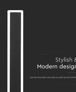 Επιτοίχιο Φωτιστικό Τοίχου 17W LED V-TAC Μαύρο Γραμμικό IP65 Φυσικό Λευκό 4000K – 6831