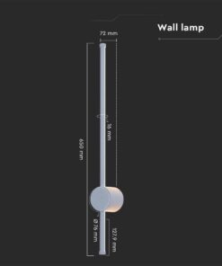 Επιτοίχιο Φωτιστικό Τοίχου 12W LED V-TAC Λευκό Γραμμικό IP65 Θερμό Λευκό 3000K – 6832