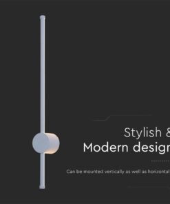 Επιτοίχιο Φωτιστικό Τοίχου 12W LED V-TAC Λευκό Γραμμικό IP65 Θερμό Λευκό 3000K – 6832