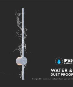 Επιτοίχιο Φωτιστικό Τοίχου 12W LED V-TAC Λευκό Γραμμικό IP65 Θερμό Λευκό 3000K – 6832