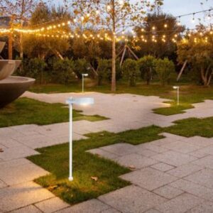 LED αδιάβροχο φωτιστικό καρφί 7W IP65 3000K θερμό λευκό με λευκό σώμα V-TAC – 6836