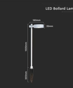 LED αδιάβροχο φωτιστικό καρφί 7W IP65 3000K θερμό λευκό με λευκό σώμα V-TAC – 6836