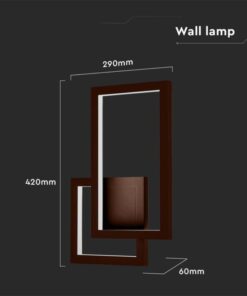 LED απλίκα 20W IP65 4000K φυσικό λευκό με μαύρο σώμα V-TAC – 6843