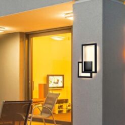 LED απλίκα 20W IP65 3000K θερμό λευκό με μαύρο σώμα V-TAC – 6842