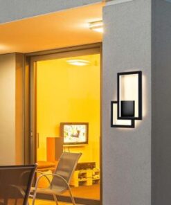 LED απλίκα 20W IP65 3000K θερμό λευκό με μαύρο σώμα V-TAC – 6842