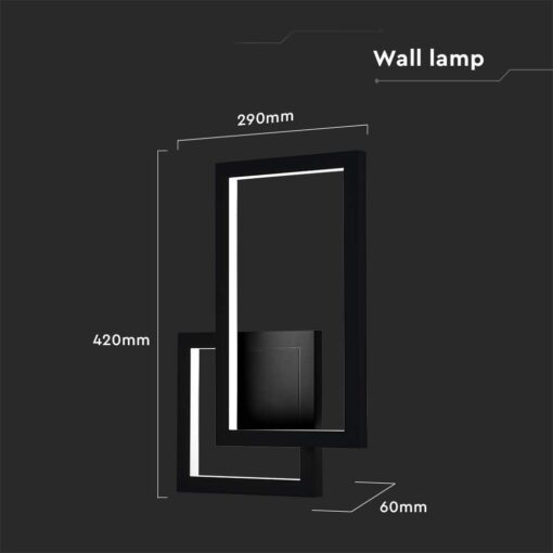 LED Φωτιστικό 20W 3000K Θερμό Λευκό Μαύρο IP20 V-TAC 6842