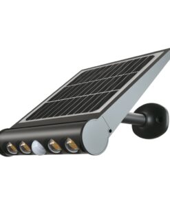 LED Ηλιακό Φωτιστικό 8W V-TAC με Αισθητήρα Αδιάβροχο IP65 Μαύρο Πλαστικό Θερμό 3000K – 6844
