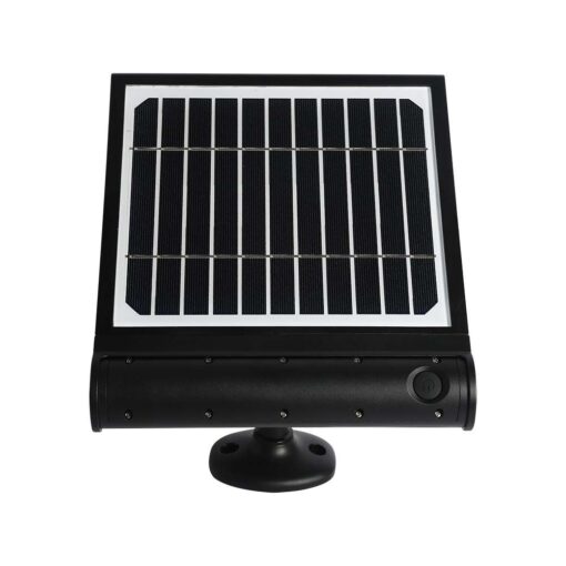 LED Ηλιακό Φωτιστικό 8W V-TAC με Αισθητήρα Αδιάβροχο IP65 Μαύρο Πλαστικό Θερμό 3000K – 6844