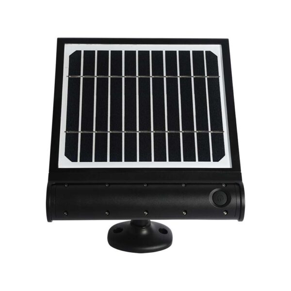 LED Ηλιακό Φωτιστικό 8W V-TAC με Αισθητήρα Αδιάβροχο IP65 Μαύρο Πλαστικό Θερμό 3000K – 6844
