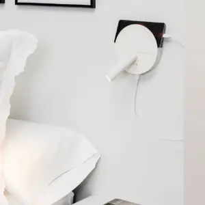 Faro Barcelona DUAS Φωτιστικό Τοίχου με USB, COB και Αναγνώστη LED σε Λευκό Χρώμα 3W 2700K  – 68467