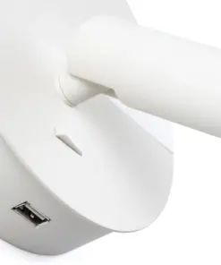 Faro Barcelona DUAS Φωτιστικό Τοίχου με USB, COB και Αναγνώστη LED σε Λευκό Χρώμα 3W 2700K – 68467