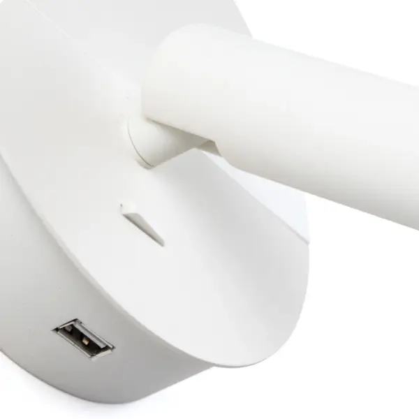 Faro Barcelona DUAS Φωτιστικό Τοίχου με USB, COB και Αναγνώστη LED σε Λευκό Χρώμα 3W 2700K  – 68467