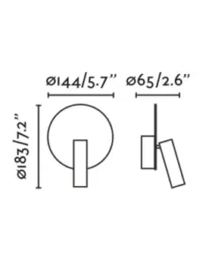 Faro Barcelona DUAS Φωτιστικό Τοίχου LED με Αναγνώστη και USB COB 3W 2700K – 68468