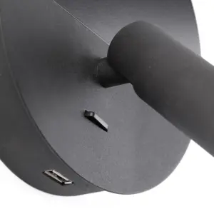 Faro Barcelona DUAS Φωτιστικό Τοίχου LED  με Αναγνώστη και USB COB 3W 2700K  – 68468