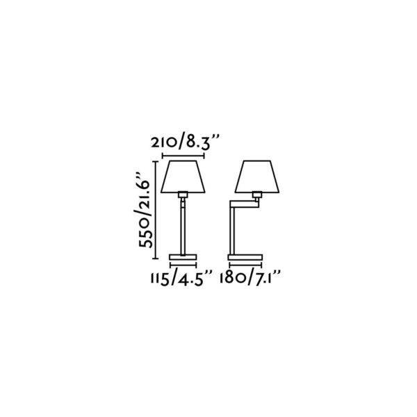 Faro Barcelona Επιτραπέζιο Φωτιστικό Artis Μπρονζέ 1xE27   – 68488