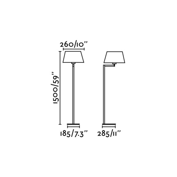 Faro Barcelona  Φωτιστικό  Δαπέδου Artis Χάλκινο Λευκό Καπέλο 1xE27 – 68489