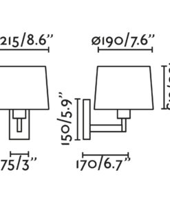 Faro Barcelona Artis Φωτιστικό Τοίχου Χάλκινο με Μπεζ Καπέλο – 68490-02