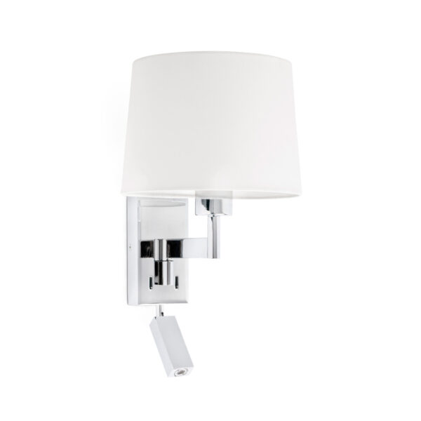 Faro Barcelona ARTIS CHROME Επιτοίχιο Φωτιστικό Με LED Αναγνώστη Λευκού 15W 3000K Χρώματος – 68493-01