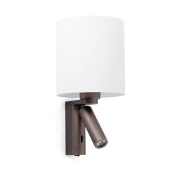Faro Barcelona ROB Επιτοίχιο Φωτιστικό με LED Αναγνώστη 15W 3000Κ Μπρονζέ Χρώματος – 68496